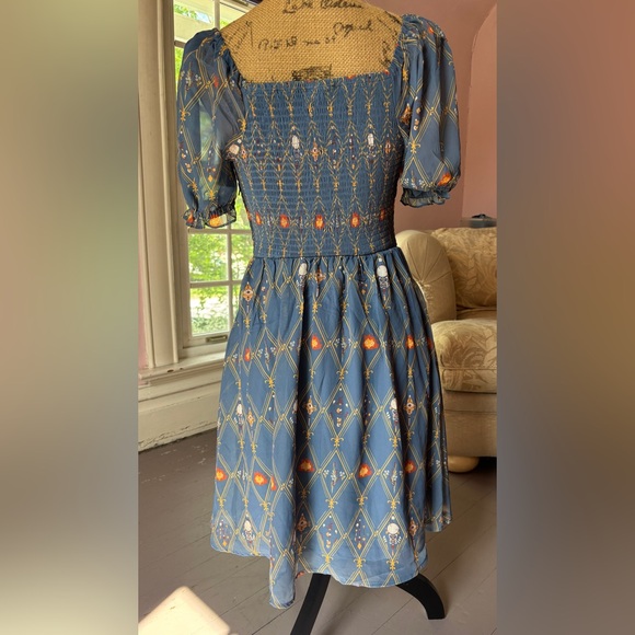 Studio Ghibli Howl’s Moving Castle Smocked Blue Dress - NWT, Size Small - Picture 2 of 7